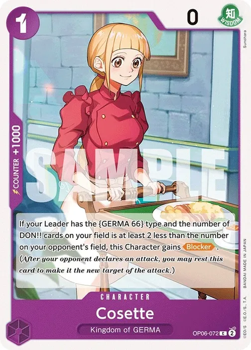 Carte One Piece anglaise OP06-072 Cosette