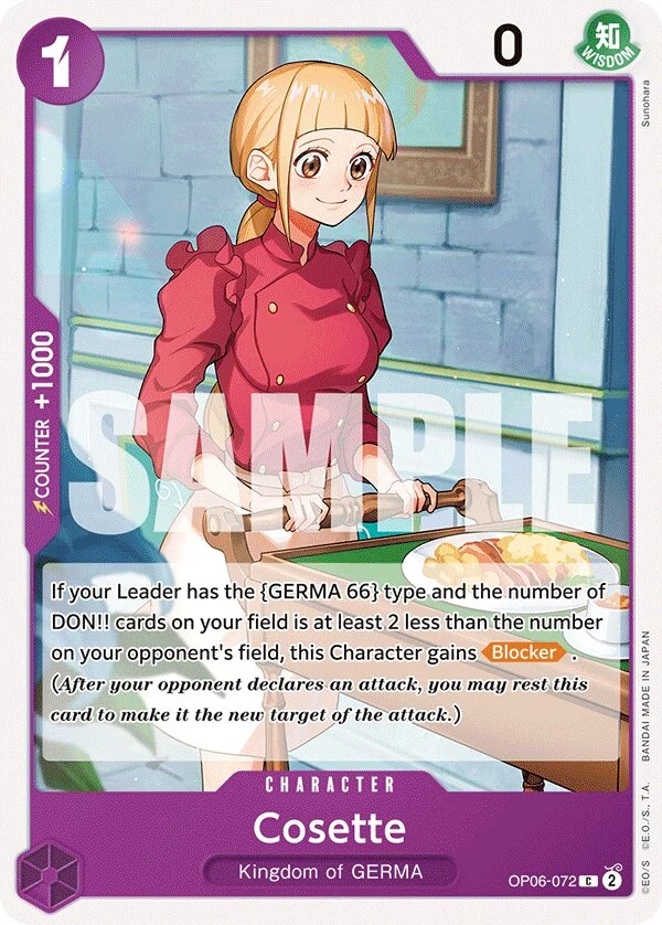Carte One Piece anglaise Cosette OP06-072 C