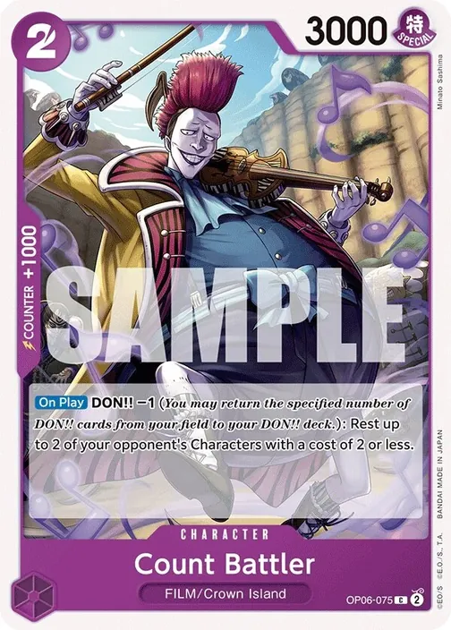 Carte One Piece anglaise OP06-075 Count Battler