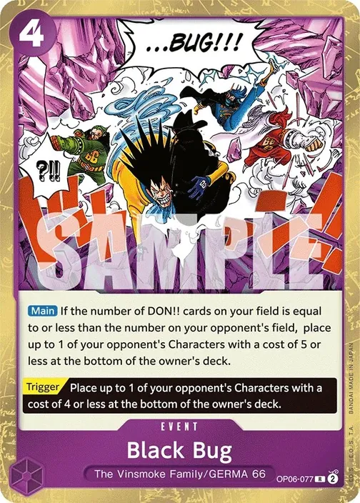 Carte One Piece anglaise OP06-077 Black Bug