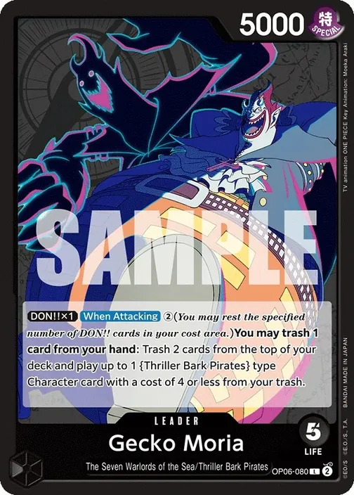 Carte One Piece anglaise OP06-080 Gecko Moria