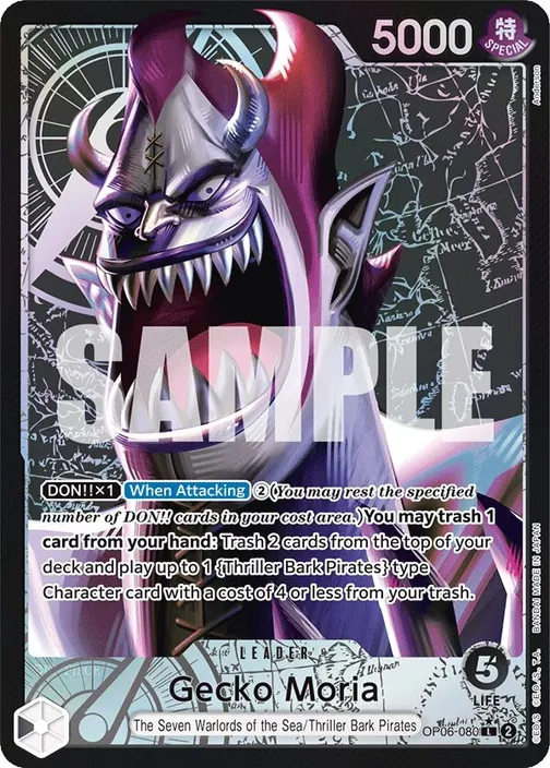 Carte One Piece anglaise OP06-080 Gecko Moria (version 2)