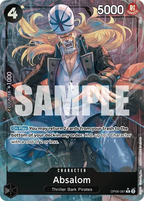 Carte One Piece anglaise OP06-081 Absalom (version 2)