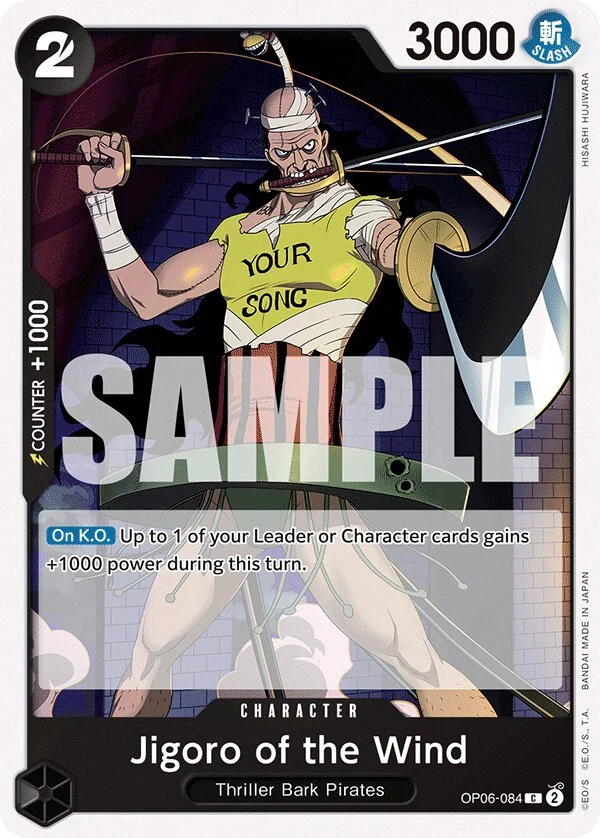 Carte One Piece anglaise Jigoro of the Wind OP06-084 C
