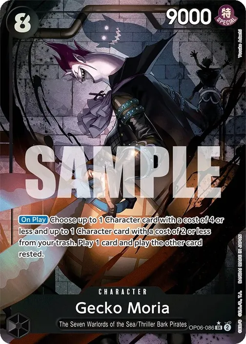 Carte One Piece anglaise OP06-086 Gecko Moria (version 2)