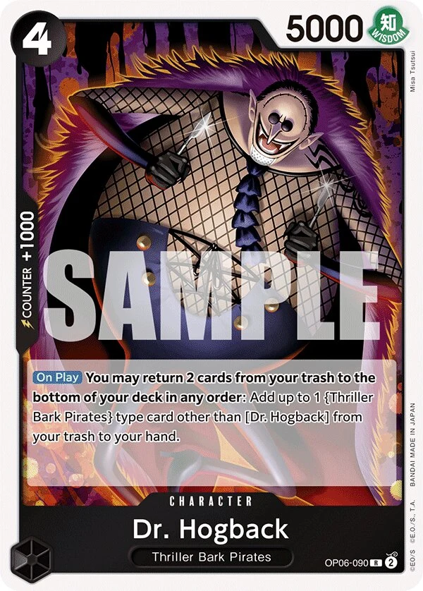 Carte One Piece anglaise Dr. Hogback OP06-090 R