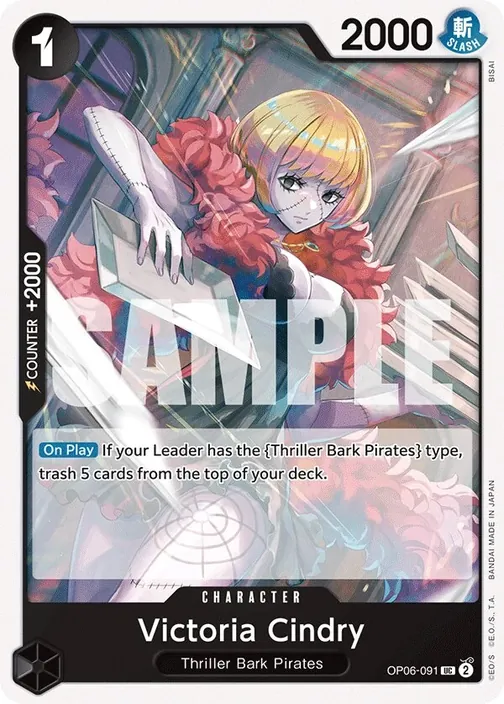 Carte One Piece anglaise OP06-091 Victoria Cindry