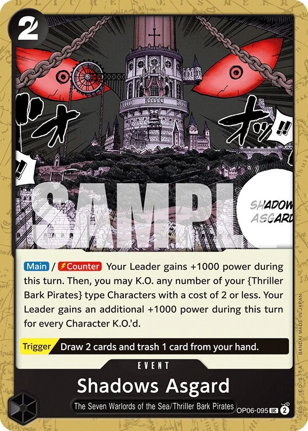 Carte One Piece anglaise Shadows Asgard OP06-095 UC