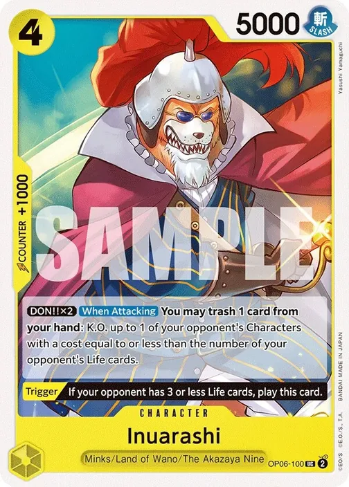 Carte One Piece anglaise OP06-100 Inuarashi