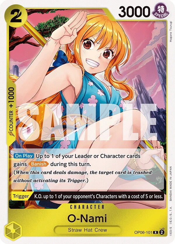 Carte One Piece anglaise O-Nami OP06-101 R