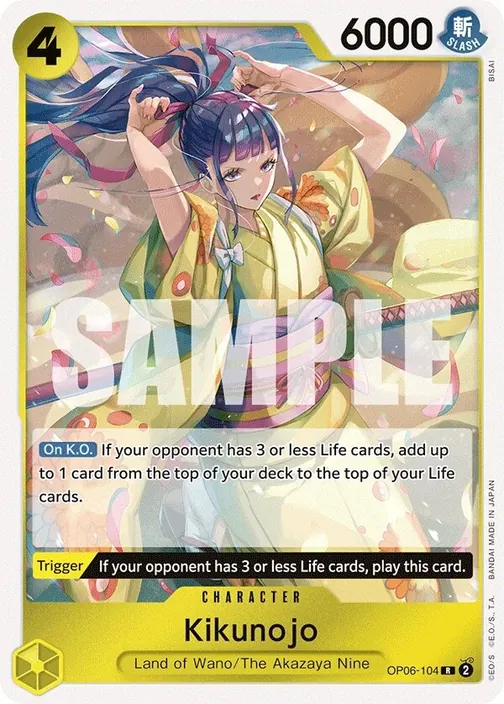 Carte One Piece anglaise OP06-104 Kikunojo