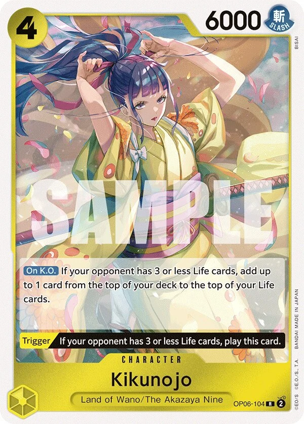 Carte One Piece anglaise Kikunojo OP06-104 R