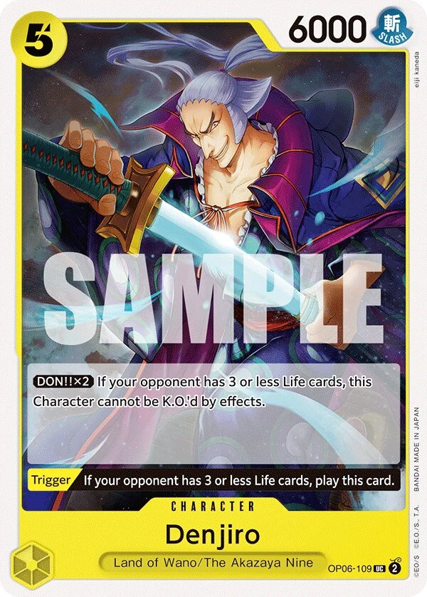 Carte One Piece anglaise Denjiro OP06-109 UC