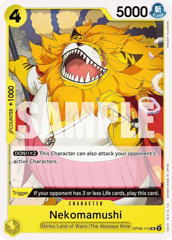 Carte One Piece anglaise Nekomamushi OP06-110 UC