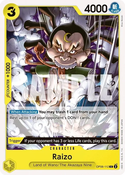 Carte One Piece anglaise OP06-112 Raizo