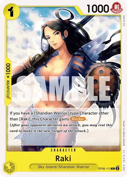 Carte One Piece anglaise OP06-113 Raki