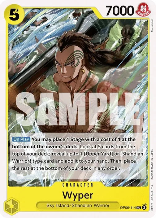 Carte One Piece anglaise OP06-114 Wyper