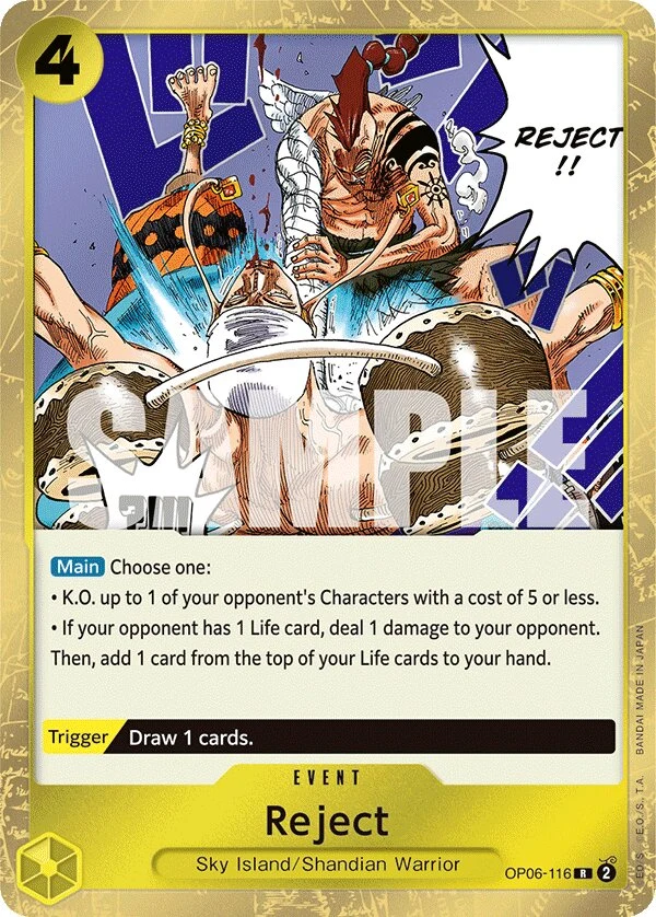 Carte One Piece anglaise Reject OP06-116 R