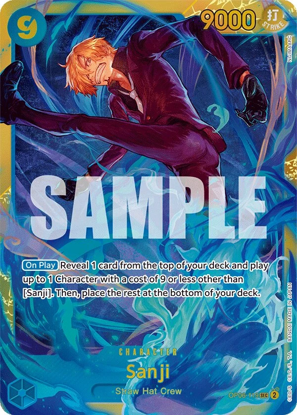 Carte One Piece anglaise Sanji OP06-119 SEC