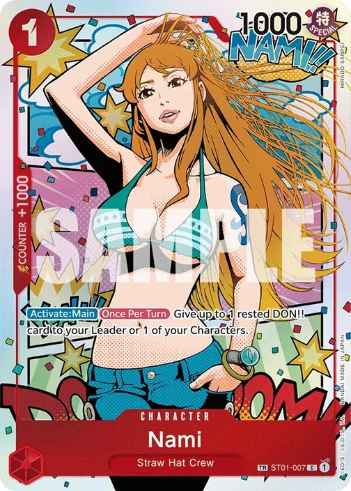 Carte One Piece anglaise ST01-007 Nami (version 4)