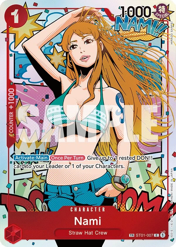 Carte One Piece anglaise Nami ST01-007 TR