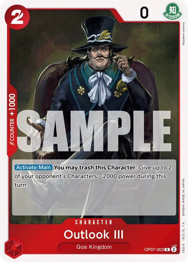 Carte One Piece anglaise Outlook III OP07-003 R