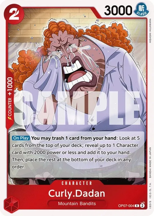Carte One Piece anglaise OP07-004 Curly.Dadan