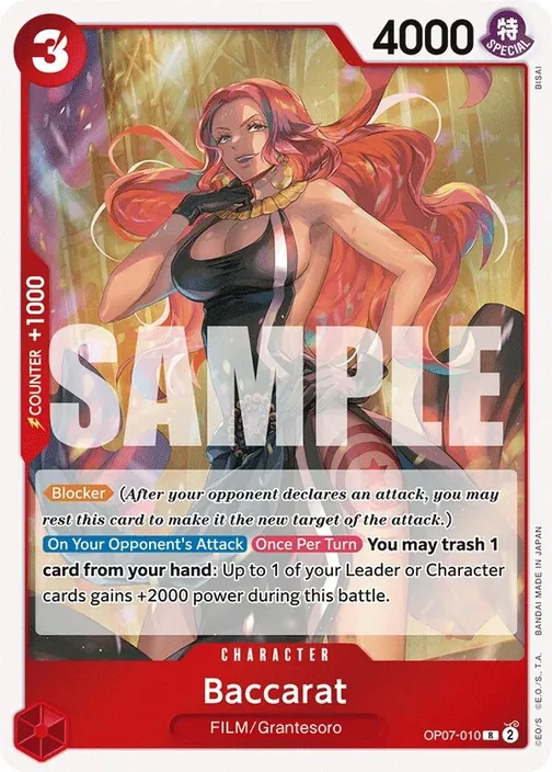Carte One Piece anglaise OP07-010 Baccarat