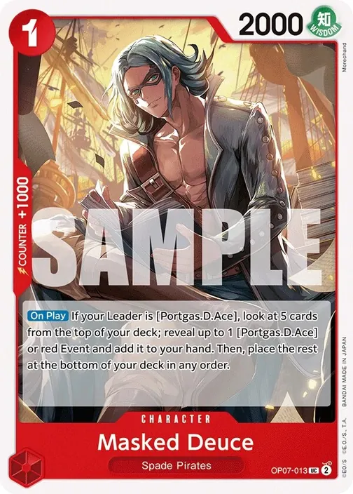Carte One Piece anglaise OP07-013 Masked Deuce