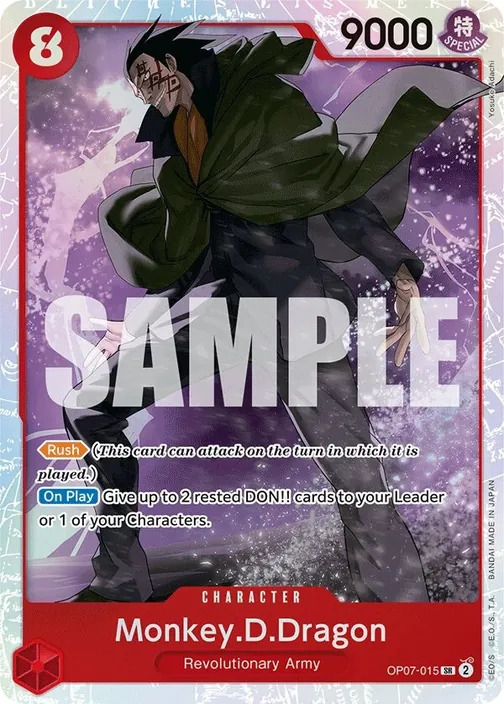 Carte One Piece anglaise OP07-015 Monkey.D.Dragon