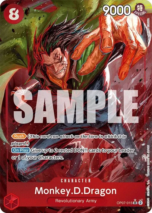 Carte One Piece anglaise OP07-015 Monkey.D.Dragon (version 2)