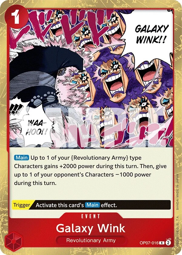 Carte One Piece anglaise Galaxy Wink OP07-016 R