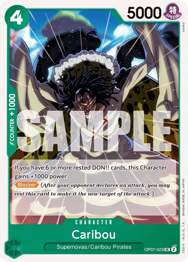Carte One Piece anglaise Caribou OP07-023 UC