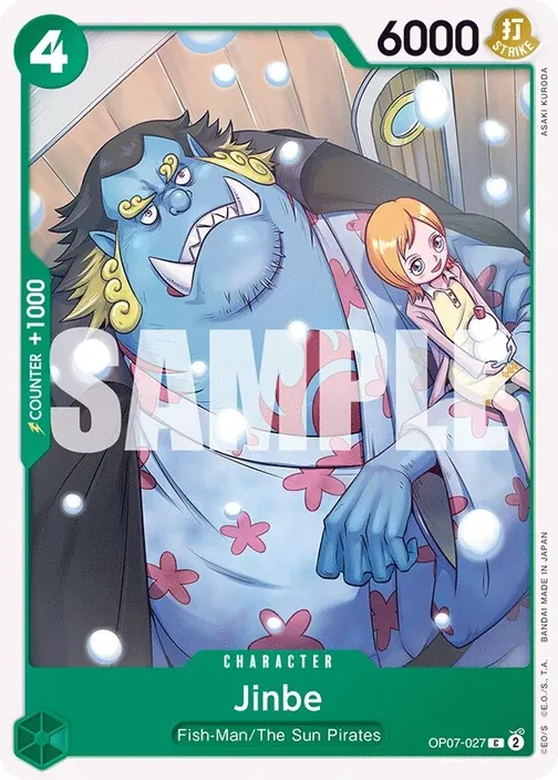 Carte One Piece anglaise OP07-027 Jinbe