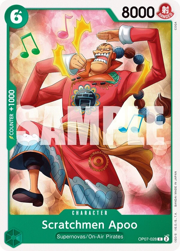 Carte One Piece anglaise Scratchmen Apoo OP07-028 C