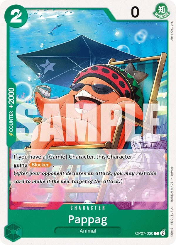 Carte One Piece anglaise Pappag OP07-030 C