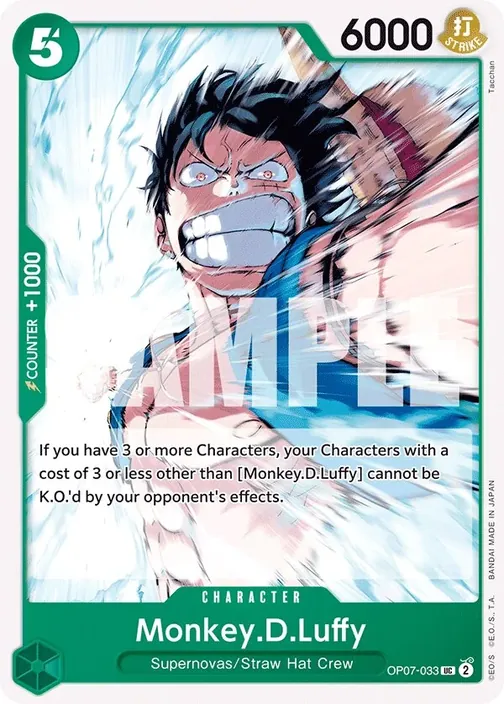 Carte One Piece anglaise OP07-033 Monkey.D.Luffy
