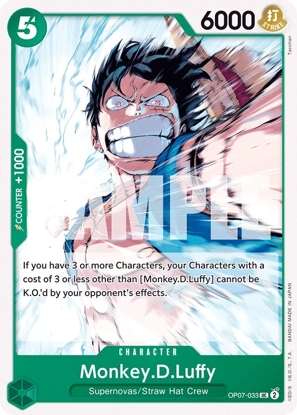 Carte One Piece anglaise Monkey.D.Luffy OP07-033 UC