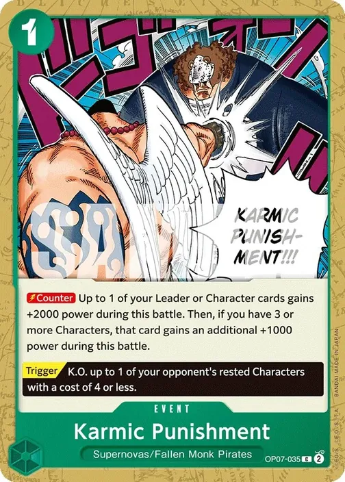 Carte One Piece anglaise OP07-035 Karmic Punishment