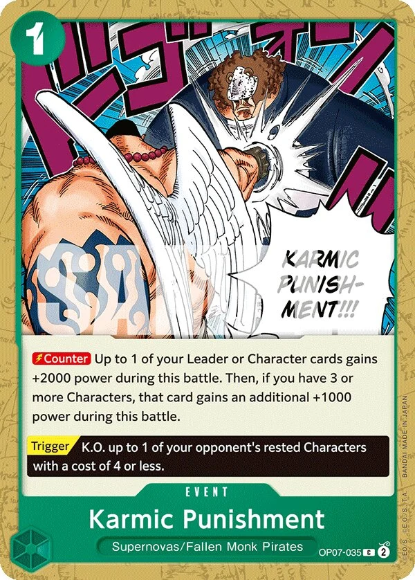 Carte One Piece anglaise Karmic Punishment OP07-035 C