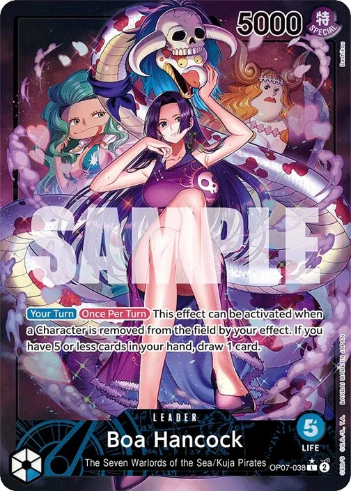 Carte One Piece anglaise OP07-038 Boa Hancock (version 2)