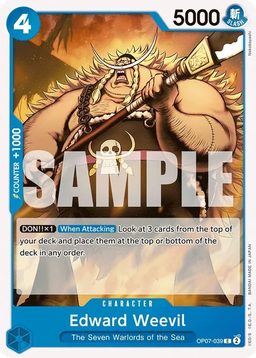 Carte One Piece anglaise OP07-039 Edward Weevil