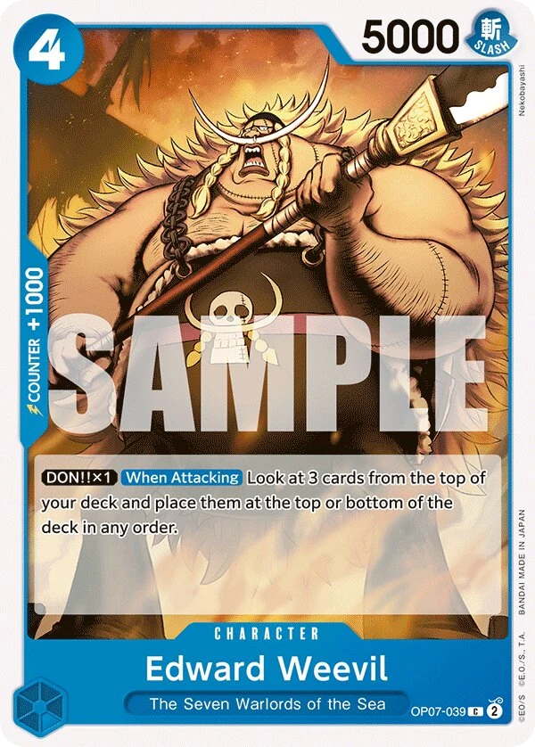 Carte One Piece anglaise Edward Weevil OP07-039 C