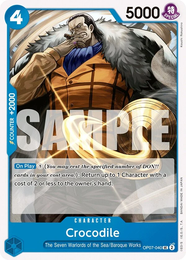 Carte One Piece anglaise Crocodile OP07-040 UC
