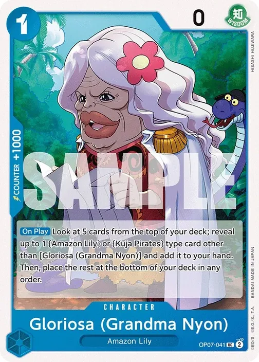 Carte One Piece anglaise OP07-041 Gloriosa (Grandma Nyon)