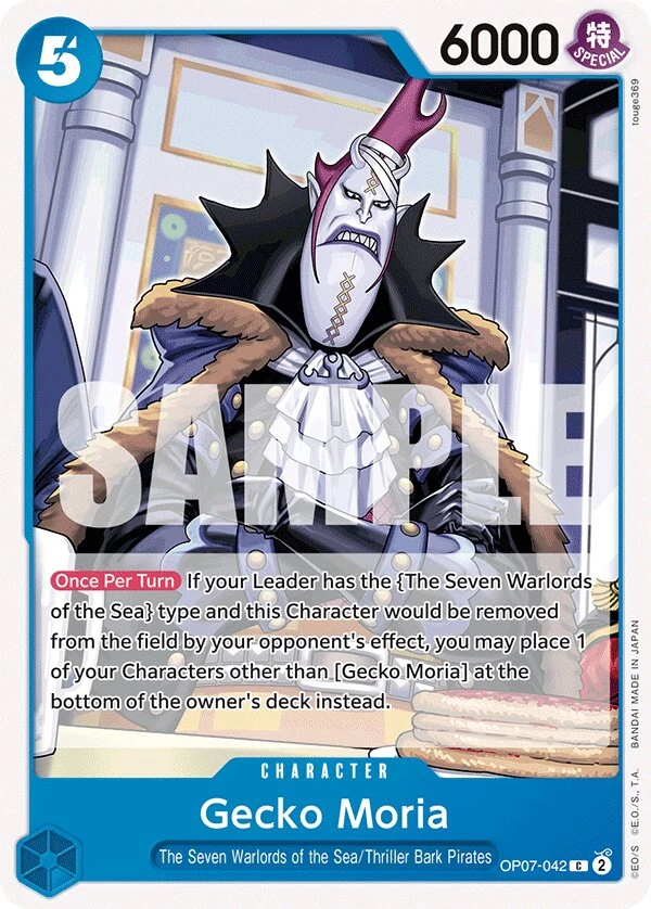 Carte One Piece anglaise Gecko Moria OP07-042 C