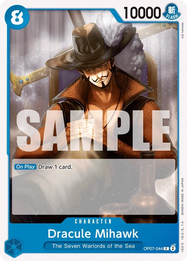 Carte One Piece anglaise Dracule Mihawk OP07-044 C