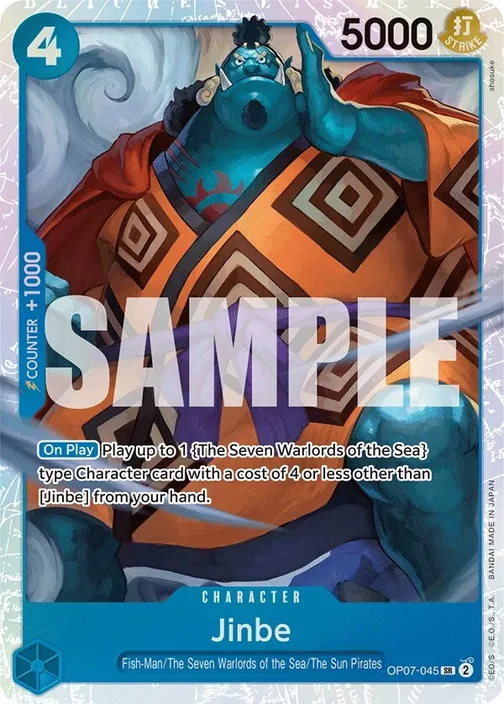 Carte One Piece anglaise OP07-045 Jinbe