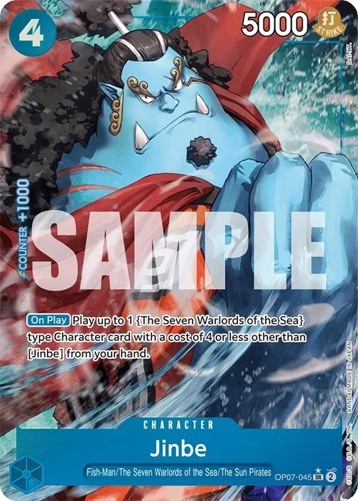 Carte One Piece anglaise OP07-045 Jinbe (version 2)
