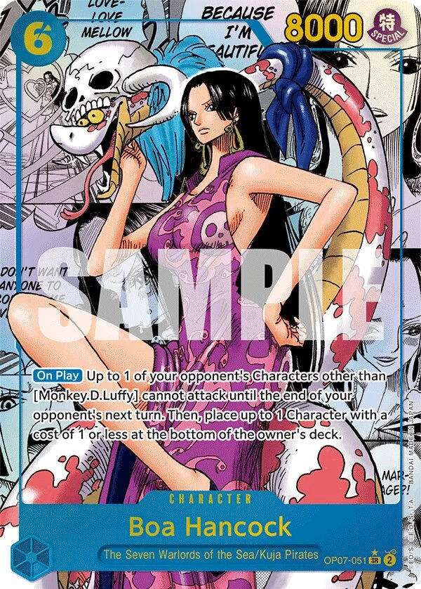 Carte One Piece anglaise Boa Hancock OP07-051 SR